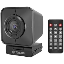 TOALLIN 4K Webcam for Streaming, Remote Control, 1/2.5" Sensor & 12MP, PDAF Auto-Focus, 5X Digital Zoom and Image Mirroring, Dual Noise-Reduction Mics, USB Web Camera for Conferencing, Video Calls