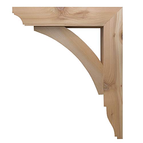 Wood Bracket 02T19 Smooth Finish -Projection 20" -Height 24" -Thickness 5 1/2" -Brace Thickness 3 1/2" By Timber Build #TOP2