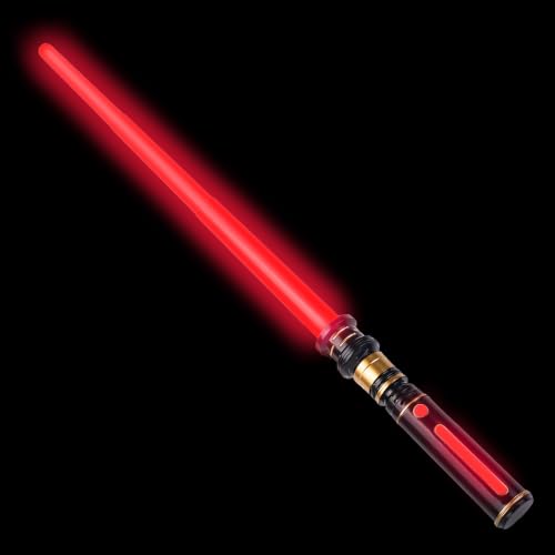 YOFOTHS Light up Sabers for Kids with FX Sound Expandable Light up Sword from 17 to 32 Inches for Cosplay Halloween Dress up Parties Birthday Christmas (Red)