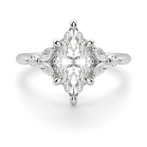 1CT-3CT Marquise Cut Bridal Ring Solitaire Moissanite Engagement Ring for Women Promise Gifts for Her 925 Silver/10K/14K/18K Gold4