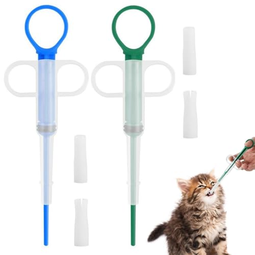COYUN 2 Pcs Feeder Medicine Syringes Gato, Alimentador De Tabletas Para Mascotas, Medicine Dispenser Pill Para Pets, Medicamento,Silicone Syringe Para Pets, With Soft Tip, Para Small Pets Dogs Cats
