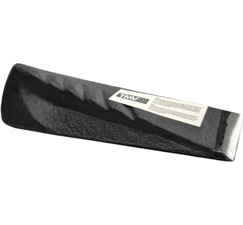 Massiver Drehspaltkeil 2 3kg - scharfer Spaltkeil für leichtes & sicheres Holz spalten Fällkeil Drehkeil für Axt Spaltaxt Spalthammer Holzspalter Spaltwerkzeug Spaltgranate Schwarz + Bildmagnet