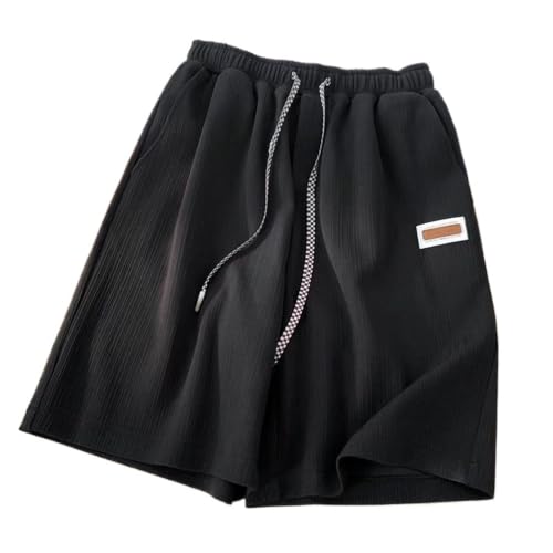 Short de sport en soie glacée homme coupe ample pour l'été