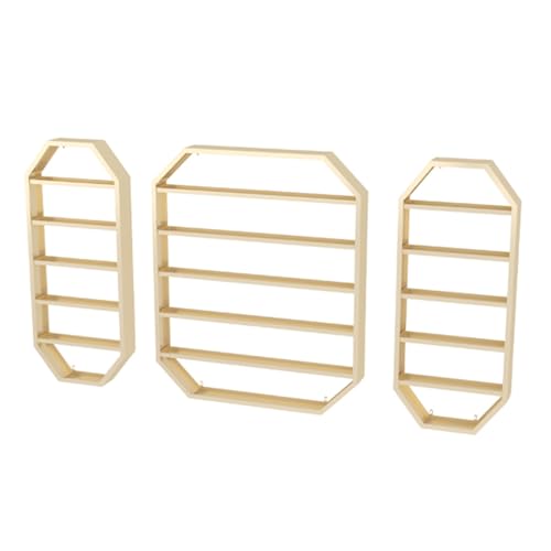 6-Tier Wall-Mounted Nail Polish Organizer Rack - Stylish Gold Metal