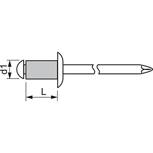 Gesipa Rivet 4x10 mm 500 6300456, Grey, 4 x 10 mm - Image 2