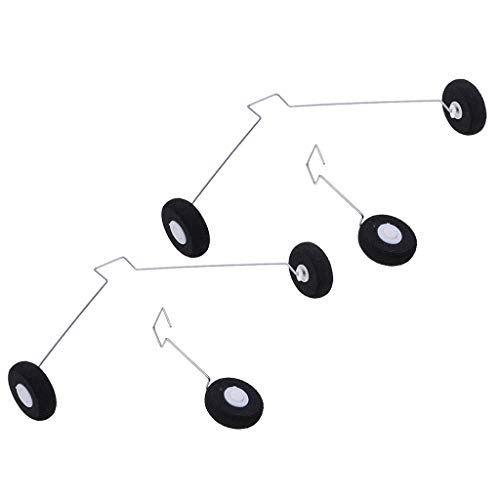 B Blesiya 4 Unids Tren de Aterrizaje de Acero Inoxidable Ruedas de Esponja para RC Avión Cover