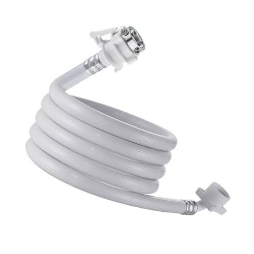 HOMSFOU Tubo Carico Acqua Lavatrice in PVC e Acciaio Resistente Flessibile per Lavatrici Automatiche Full Antiscivolo e Facile da Installare