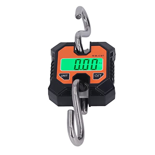 Electronic Crane Scale with LCD Display, High Precision 100kg Capacity, When weighing and tare