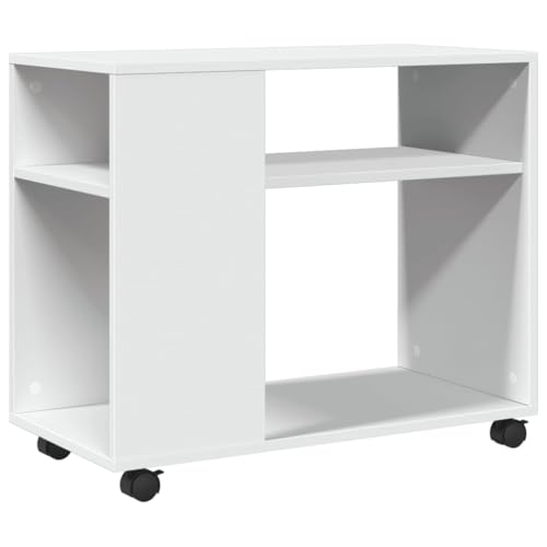 vidaXL Mesa Auxiliar Rodante de Madera con Ruedas, 70x35x60 cm, para Dormitorio