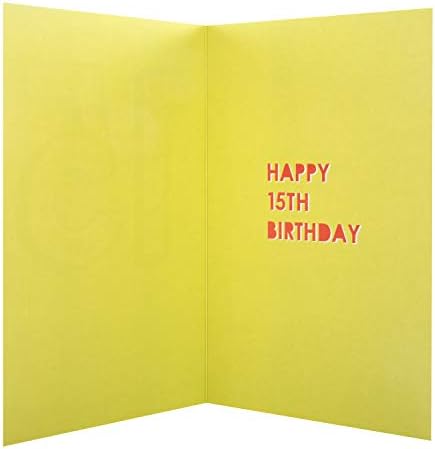 Hallmark 15th Birthday Card- Contemporary Foil Number Design