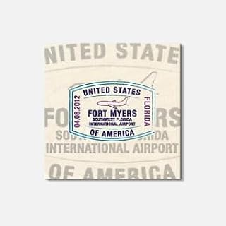 Pack of 4-3 Inch Stickers - International Airport Fort Myers Florida USA Graphic Vinyl Decal Sticker