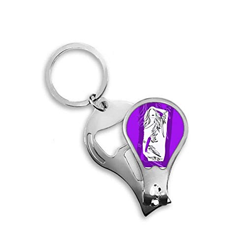 Coupe-ongles de pieds femme violet accessoire manucure podologie à motif
