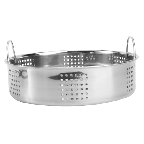 ROMISBABA Cesta Vaporera De Acero Inoxidable 23 Cm, Rejilla Resistente Asas Dobles, Ventilación Uniforme Para Cocinar Alimentos Al Vapor, Adecuado Para Cocina Casera y Restaurante