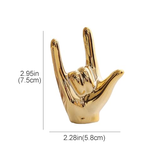 Figura Decorativa de Mano Cerámica Estilo INS Plateada miniatura 2