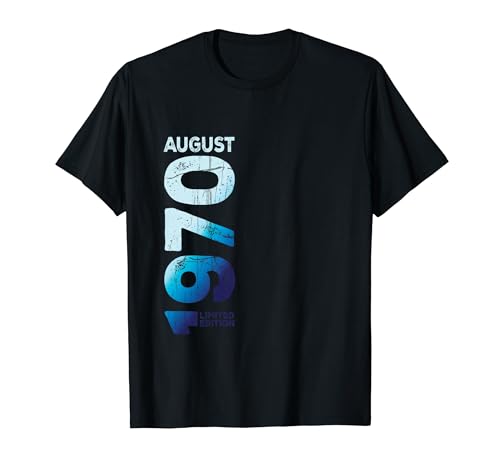 August 1970 Limited Edition Année 1970 Retro 1970 Vintage T-Shirt