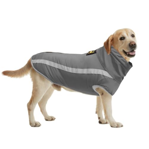 FEimaX Hundemantel Hundejacke wasserdichte Reflektierende Wintermantel mit Fleece Gefüttert Hund Welpen Warm Mantel Haustier Kleidung Wintermantel für Kleine Mittlere Große Hunde