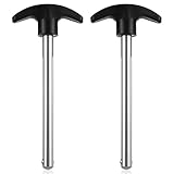 Weight Stack Pin, Tensile 3/8 Inch Diameter 5.5 Inch Locking Space Weight Lifting Machine Pins Stack Replacement Pin for Home Gym Exercise Machine(2PCS)