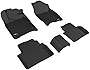 3D MAXpider All-Weather Floor Mats for Honda Civic 2016-2021 Custom Fit Car Floor Liners, Kagu Series (1st & 2nd Row, Black)