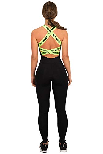 MACACÃO BRAND EMANA PRETO E VERDE NEON TOP MODEL