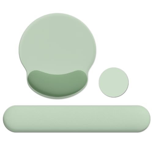 Juego de reposamuñecas 3 en 1, alfombrilla de ratón con cojín de...