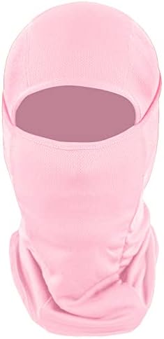 SHEVERCH Ski Mask for Men Women Balaclava Face Mask Breathable UV Protection Football Running Riding Motorcycle Cycling Pink