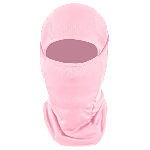 Sheverch Ski Mask For Men Women Balaclava Face Mask Breathable Uv Protection Football Running Riding Motorcycle Cycling Pink #TOP5