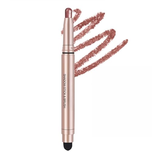 ONarisae Eyeshadow Sticks Long-Lasting Cream Shimmer Finish Easy Apply with Built-in Smudger Blendable Red Wine