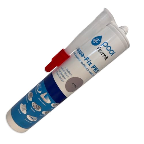 Aqua-Fix PRO – Color: gris – El sellador de alto rendimiento para mantenimiento de piscinas para profesionales y aficionados al bricolaje (gris)