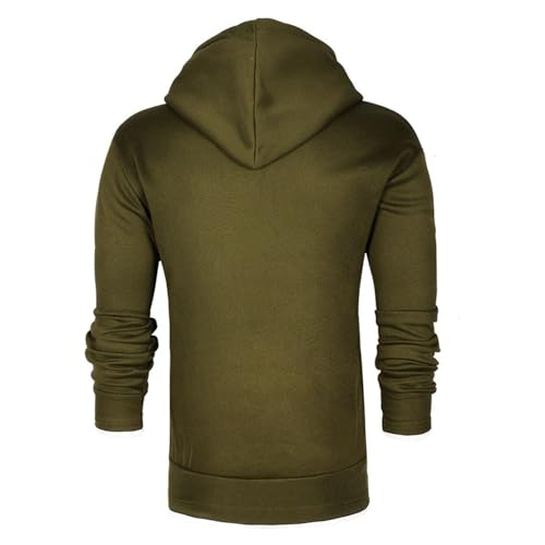 Drawstring Casual Hoodies for Men Long Sleeve Slim Fit Lightweight Hooded Pullover Sweatshirt Fall Winter Basic Tops4