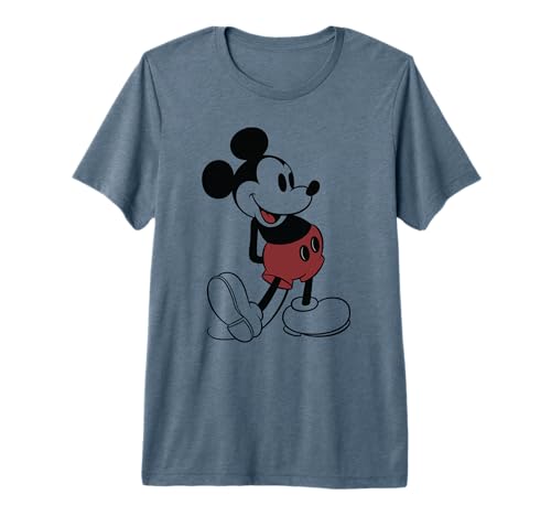 Mickey Mouse T-shirt Disney homme et femme haut de gamme en coton souple
