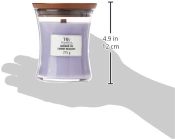 Woodwick Medium Hourglass Scented Candle | Lavender Spa | with Crackling Wick | Burn Time: Up to 60 Hours, Lavender Spa