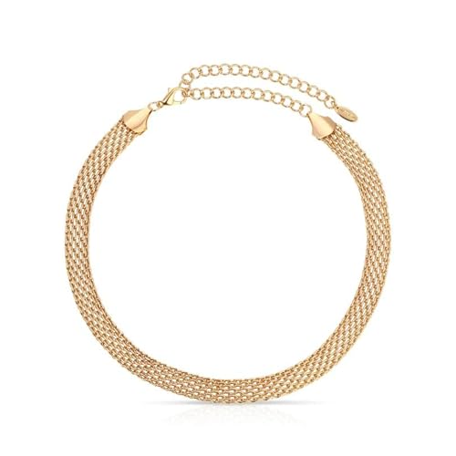 Ettika Choker Necklace For Women. Chokers, Mesh Link Necklace in18K Gold Plated. Jewelry, Gifts for Women