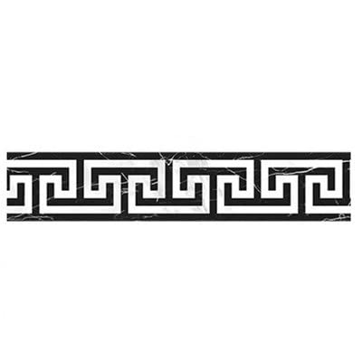 Cenefa adhesiva para pared, Cenefa de papel pintado azulejos geométricos autoadhesivos(Bd006)