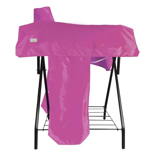 BARN & STABLE Waterproof 420D Oxford Horse Saddle Cover Double-Layer Heavy-Duty Dustproof Horse Saddle Protector with 6 Elastic Straps Fits Most Western and English Saddles 8 Colors