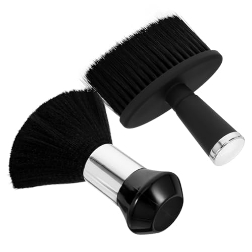SAFIGLE 2pcs Neck Duster Barber Brush for Curly Hair Barber Neck Duster Brush Soft Bristles Hair Salon for Men
