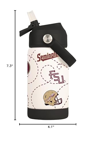 Image of Logo Brands NCAA Mascot Stainless-Steel Kids Bottle -Soft Silicone Mouthpiece, Easy To Carry, Kid-Friendly Design- Great For School & On-The-Go