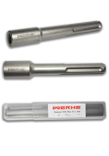WERHE® Professional SDS Max Ø20,2mm 165x30mm Clavadora de picas para insertar picas de tierra profundas Picas de tierra - Martillo perforador de picas Conductor
