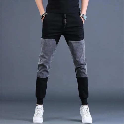 Men's Harem Polyester Trousers Regular Fit Casual Korean Style Pants2