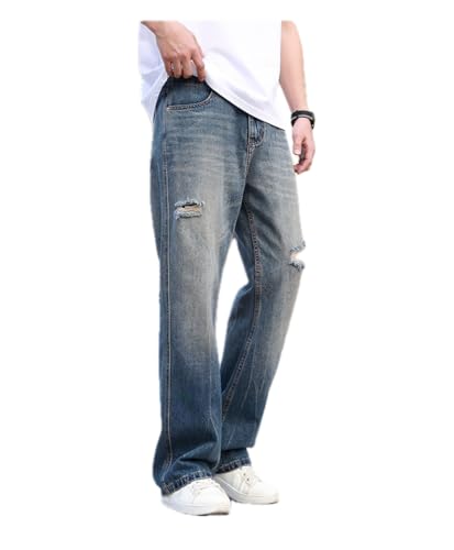 Jeans Pants Trousers Denim Vintage Distressed Men's Street Cool Dressing Style High-end Men2