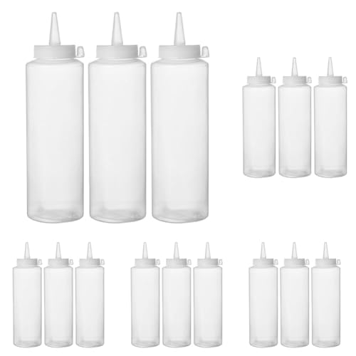 Bouteilles à condiments réutilisables ø55mm avec bec verseur précis x3 - 3