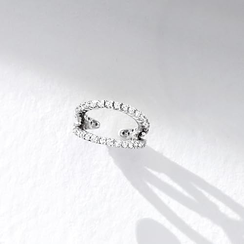 Pure Collection by Ross-Simons 0.20 ct. t.w. Diamond 2-Row Single Ear Cuff in Sterling Silver2