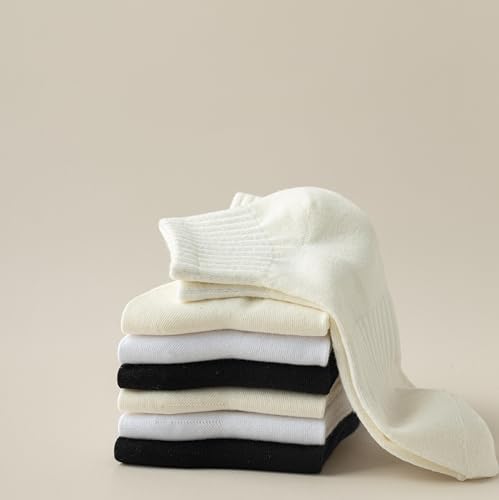 Cotton Ribbed Athletic Running Ankle Sports Socks Arch Support Breathable Cushioned Socks for Men Women (6 Pairs)3