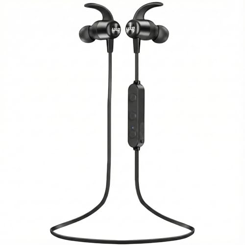 UXD Bluetooth 5.0 Neckband Earphones, 20H Playtime, Magnetic In-Ear Headphones with Mic, Liquid Silicone Cable, Volume Control, for Sport,Fitness