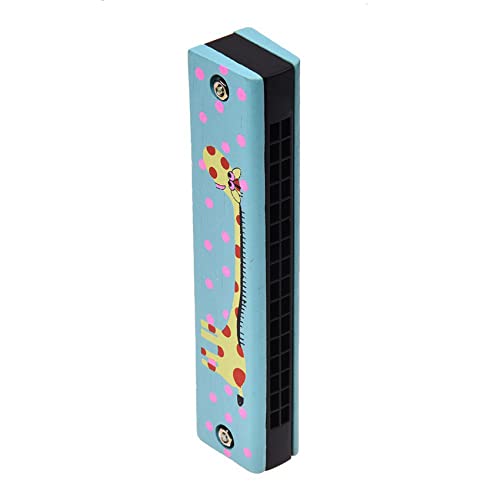 LAUDS Lot de 2 harmonicas en bois motif girafe 32 trous Bleu - Les Beatles, Paul McCartney, John Lennon, RIngo Starr, George Harrison LAUDS Lot de 2 harmonicas en bois motif girafe 32 trous Bleu – Image 5