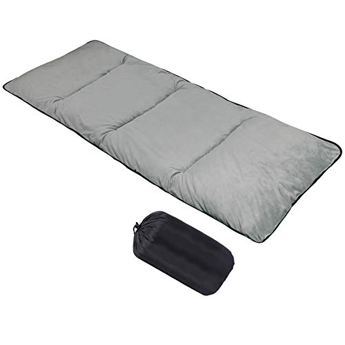 CAMPMOON Camping Cot Pads Mattress for Adults, Comfortable Thicker Cotton Sleeping Cot Pad Mattress, XL Wide Cot Pads with Waterproof Bottom, 77x29 inches, Gray