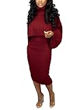 Photo Gallery nrthye maglione da donna in maglia a coste 2 pezzi outifts a maniche lunghe dolcevita e abiti midi a canotta, 1-a-rosso, xx-large Photo Gallery nrthye maglione da donna in maglia a coste 2 pezzi outifts a maniche lunghe dolcevita e abiti midi a canotta, 1-a-rosso, xx-large
