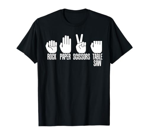 Carpenters Rock Paper Scissor Table Saw Fathers Day T-Shirt