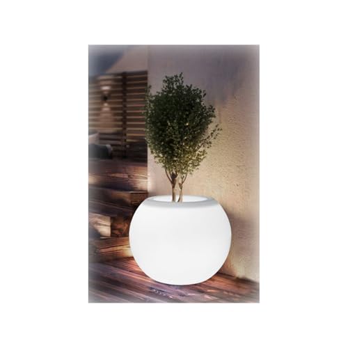 Générique Pot de Fleur LED Rechargeable avec Télécommande – Pot Lumineux Étanche 16 Couleurs pour Intérieur Extérieur, Déco Jardin Balcon Terrasse,...