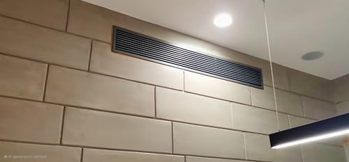 Image of Aluminium Powder Coated Grill, Grill for ac, hvac, ventilation grill, home grill, ac grill,Return Air Grill for Wall, Sidewall and Ceiling (BLACK, 12 inch*6 inch)