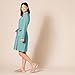 Amazon Essentials Women's Lightweight Waffle Mid-Length Robe (Available in Plus Size), Teal Blue, Medium